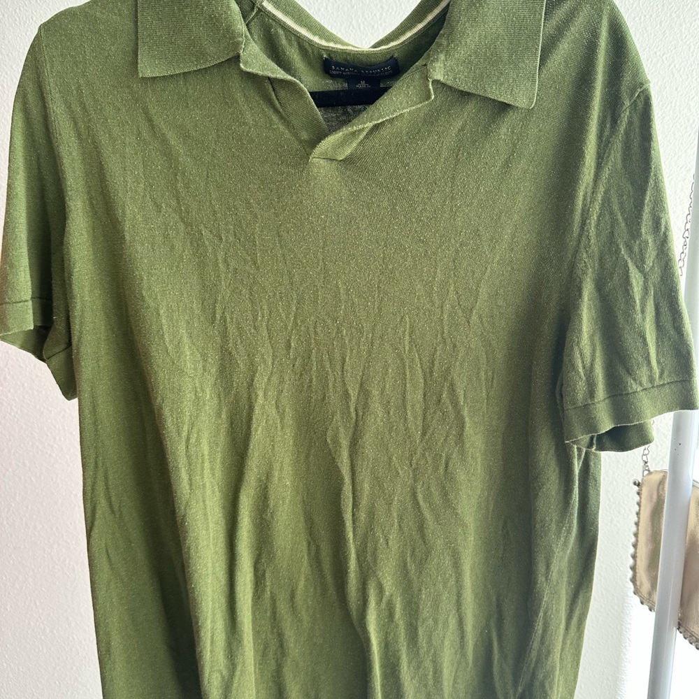 Banana Republic Green Polo Shirt Classic Style
